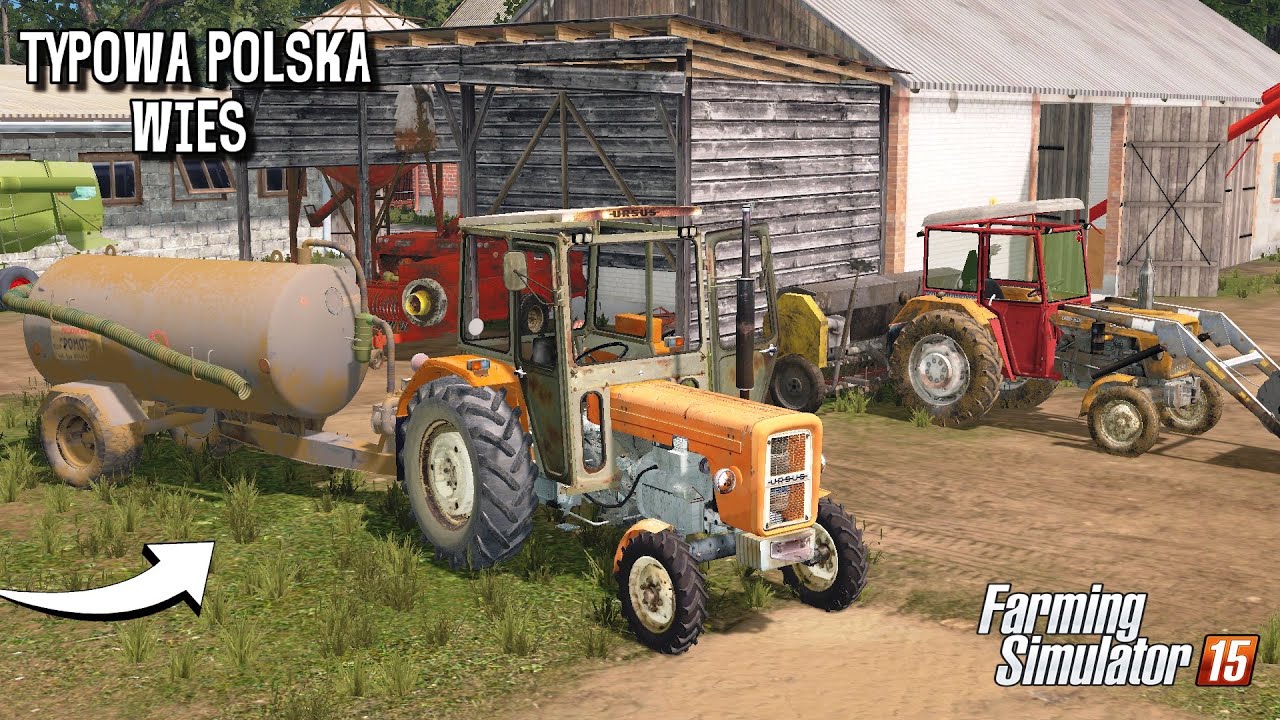 PRZYGODY NA POLSKIEJ WSI - WYWÓZ GNOJOWICY NA POLE URSUS C-360 3P | FARMING SIMULATOR 15 | FS15