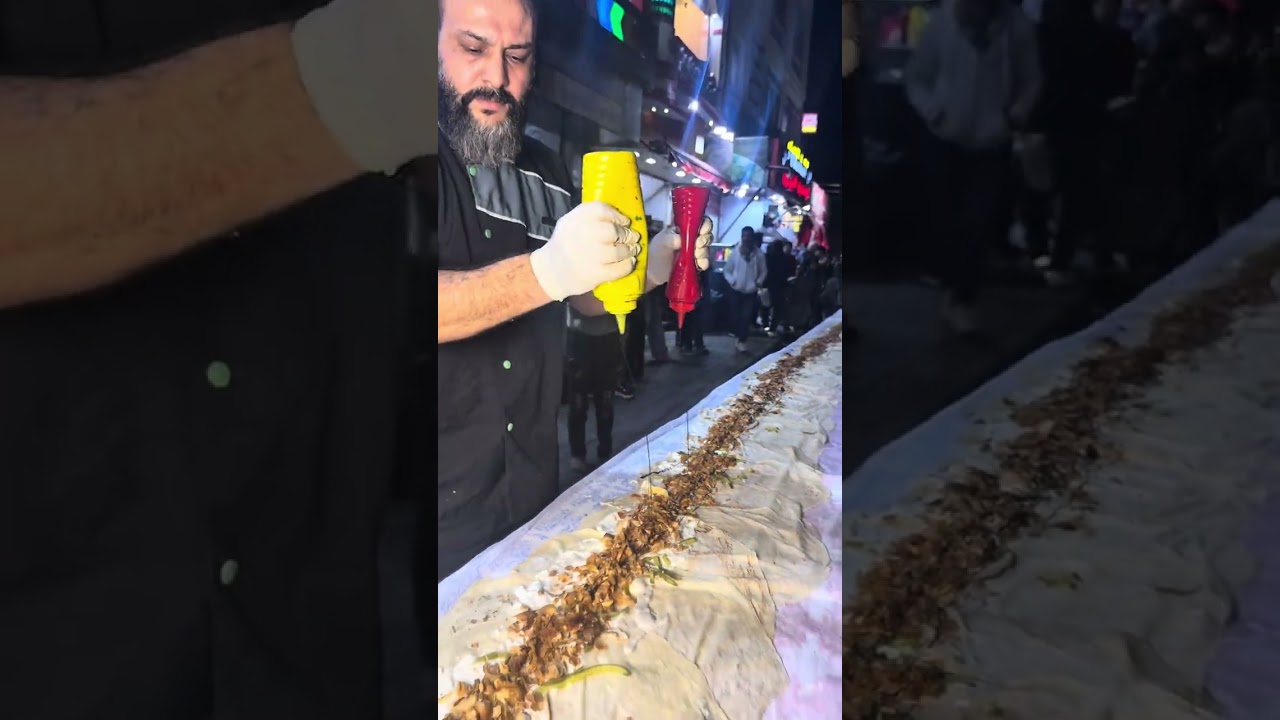 اطول ساندوتش شاورما بالعالم 😎