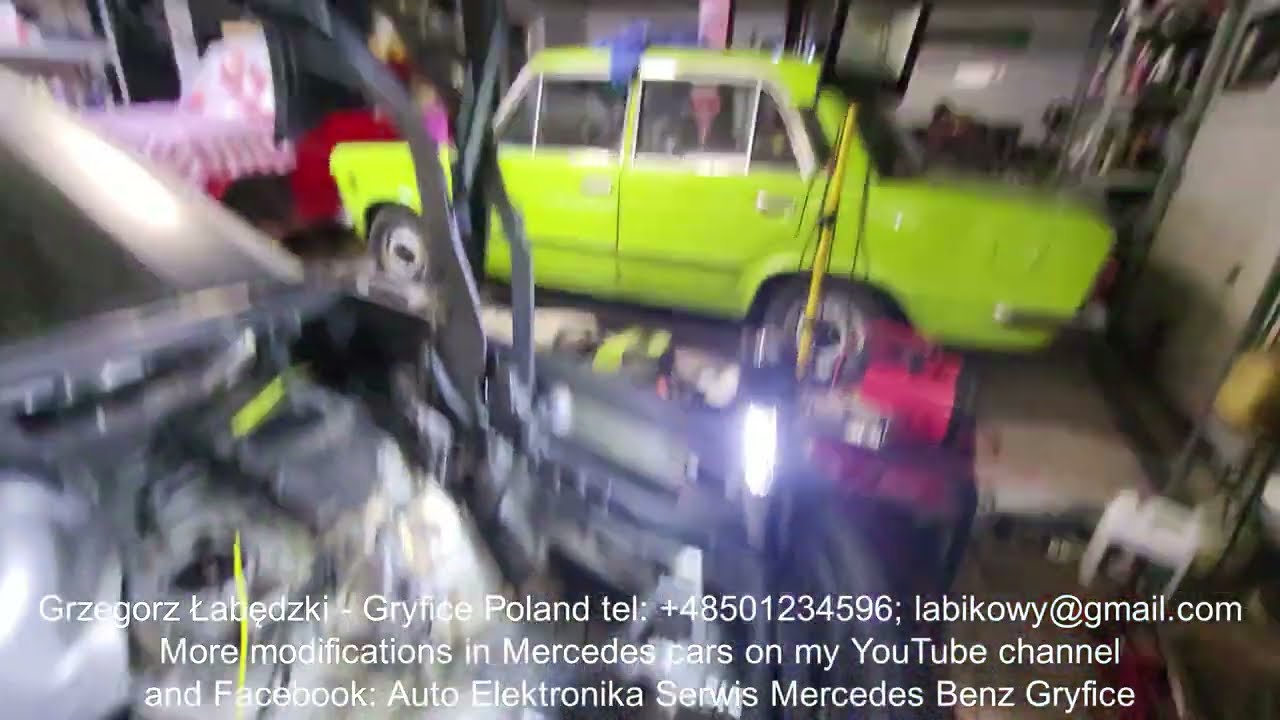 GLAEM - Mercedes SL - standardowo po spaleniu BCM, konwersja Japan na Europę i kilka drobnych napraw