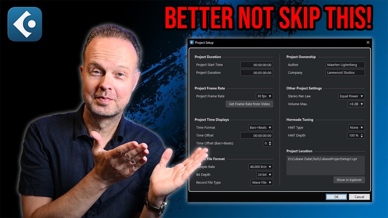 Cubase Project Setup: Don't Skip This!