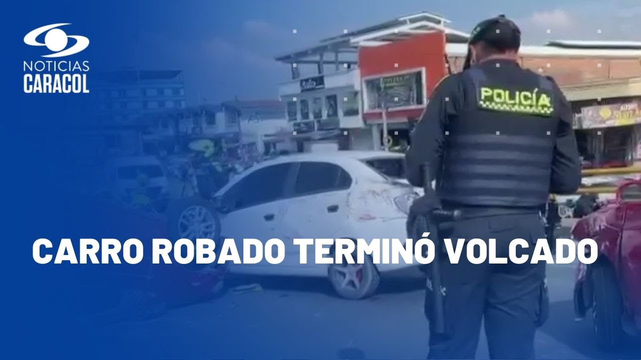 Choque y disparos: así fue persecución policial en Cali que dejó un muerto