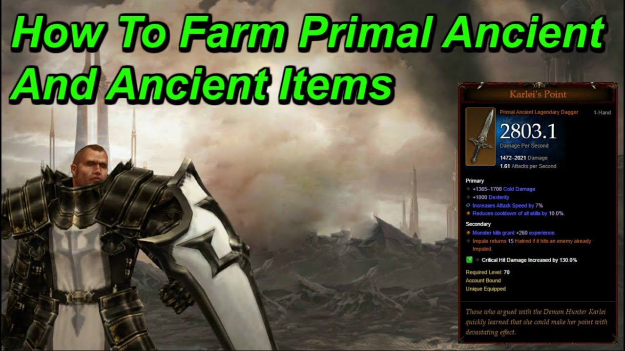 Diablo 3 Farming Primal Ancient And Ancient Items