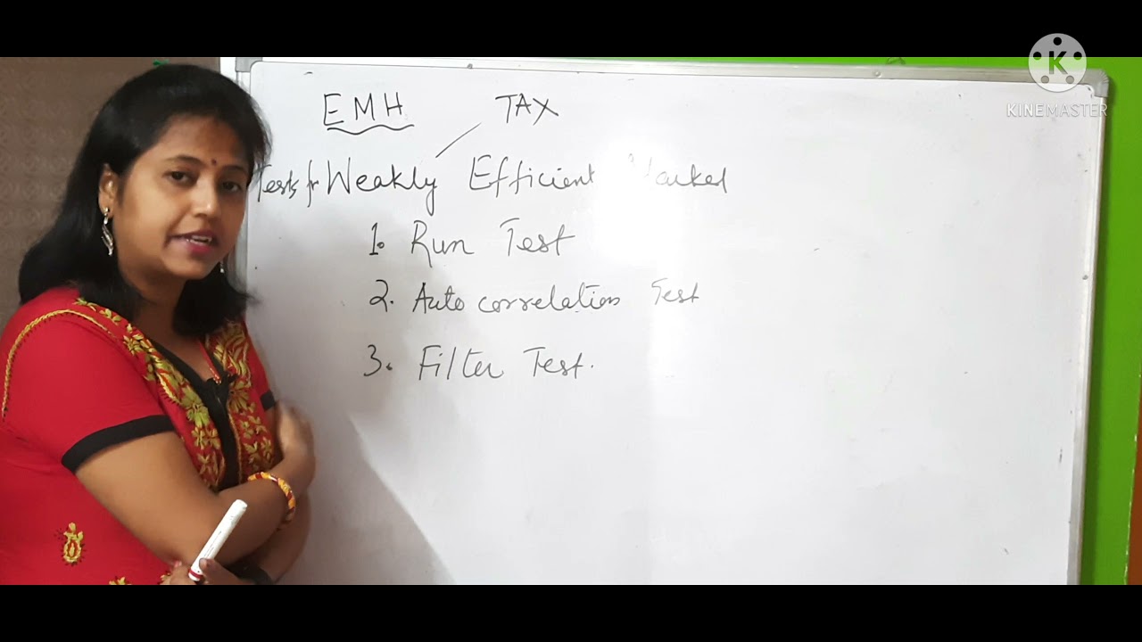 Filter Test, Autocorrelation Test of Weak form of market efficiency, Test of market efficiency