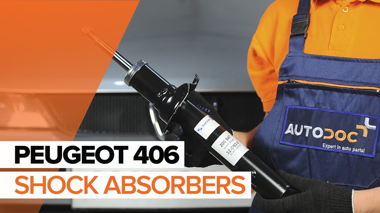 How to change a front shock absorbers on PEUGEOT 406 TUTORIAL | AUTODOC