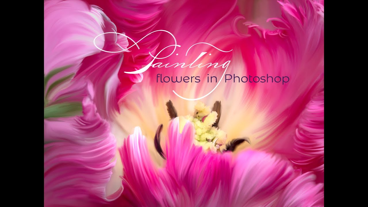 Painting Flowers in Photoshop - Student Artwork