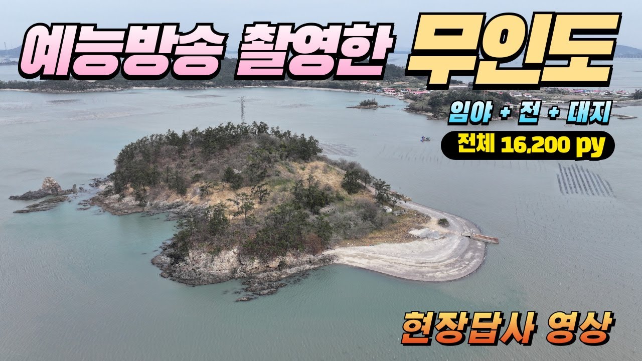 [목포토지사랑 316]  신안 무인도(단독섬) 매물 현장답사 영상- 방송 촬영했던 개인섬 / 전체 16,200py / 대지+전+임야 / 천사대교 조망 / 매매가 8억1천만원