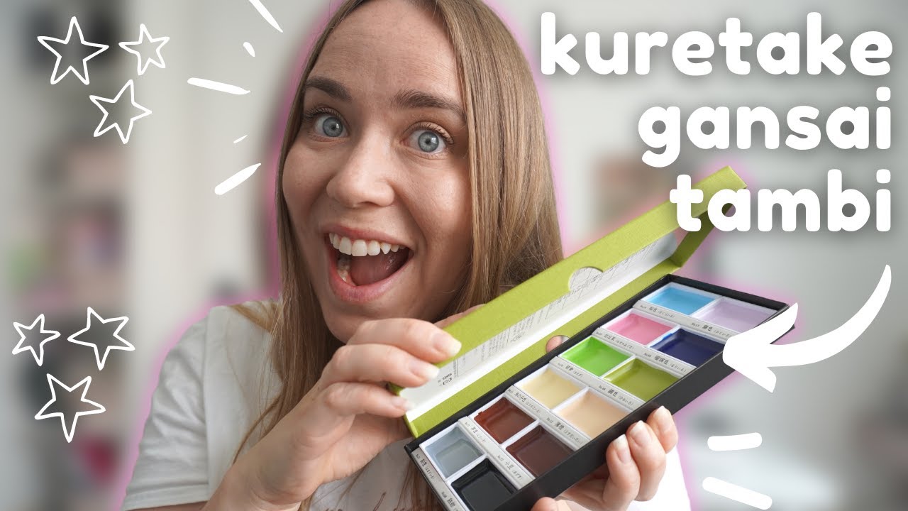 Trying Kuretake Gansai Tambi for the first time!