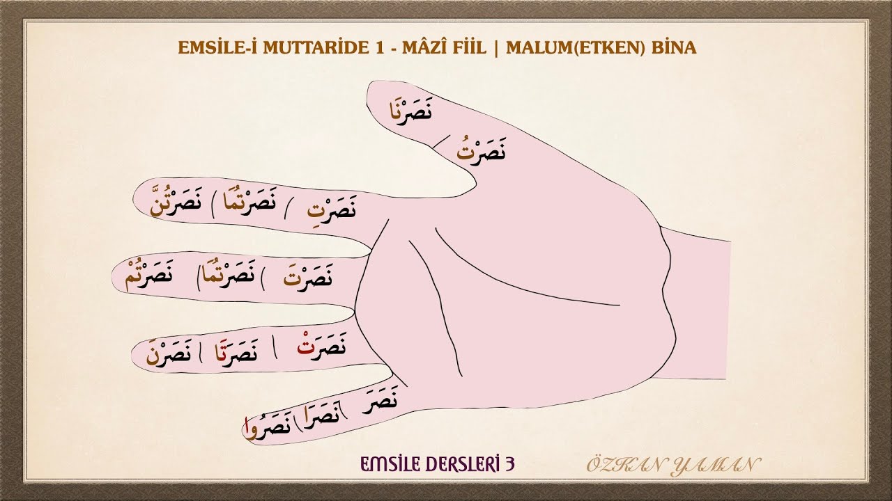 EMSİLE DERSLERİ 3 | EMSİLE-İ MUTTARİDE 1 (FİİL-İ MAZİ)