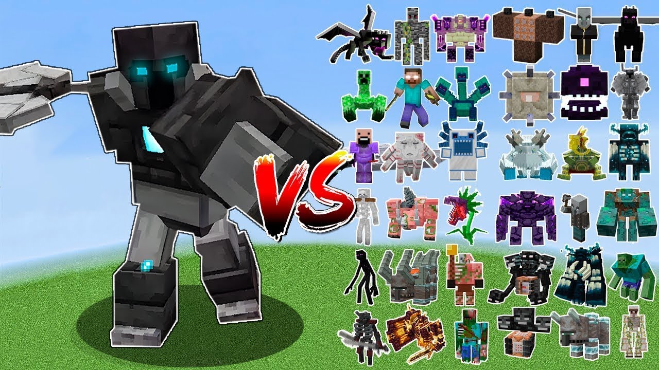 Nameless Guardian vs All Minecraft Bosses - Minecraft Mob Battle