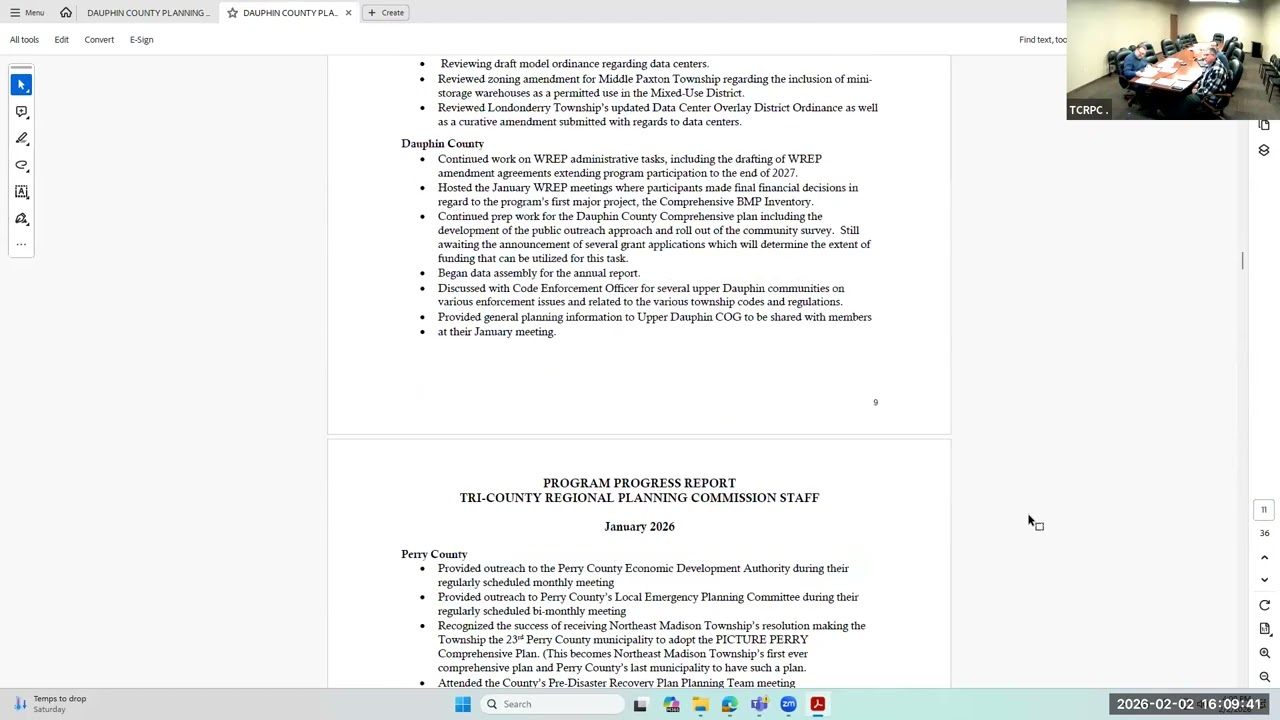 2/2/2026 Dauphin County Planning Commission Meeting