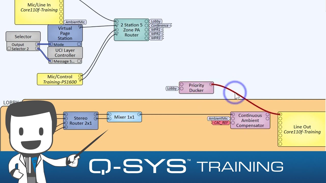 Q-SYS Training  |  Public Address H - Priority Ducker
