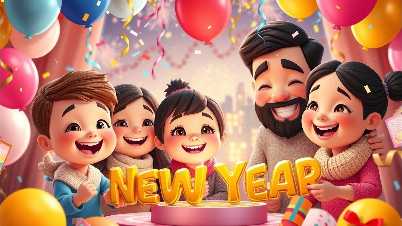Happy new Year || celebration song for kids || types of new years || #cartoon #kids noodle & Pa