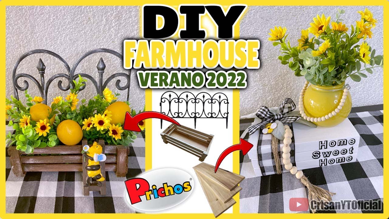 🌻🍋 TRANSFORMANDO COSAS DE PRICHOS | DIY FARMHOUSE BUFFALO CHECK | LIMONES | VERANO | Crisan Oficial