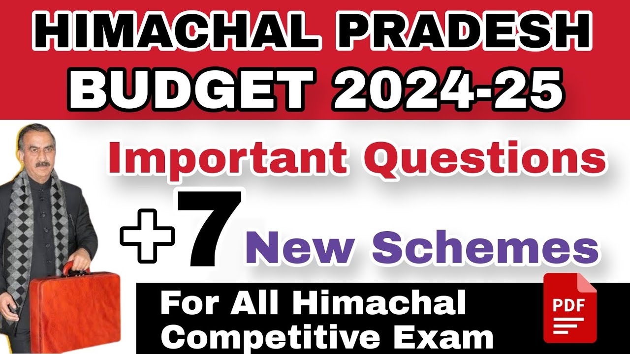HP Budget 2024-25 | Important MCQ's | 7 New Schemes | hpexamaffairs