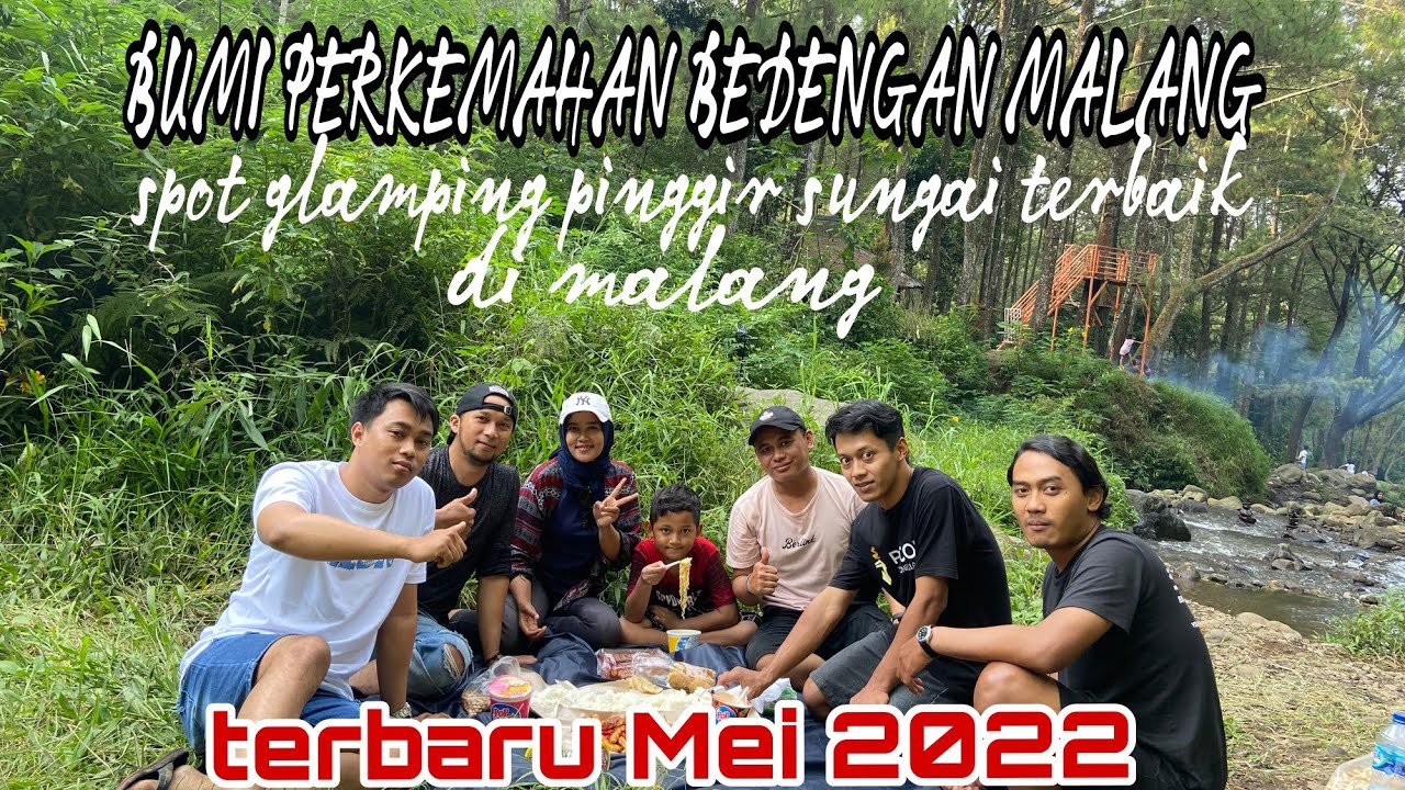 BUMI PERKEMAHAN BEDENGAN MALANG : spot wisata & camping di area pinggir sungai #hutanpinus #bedengan