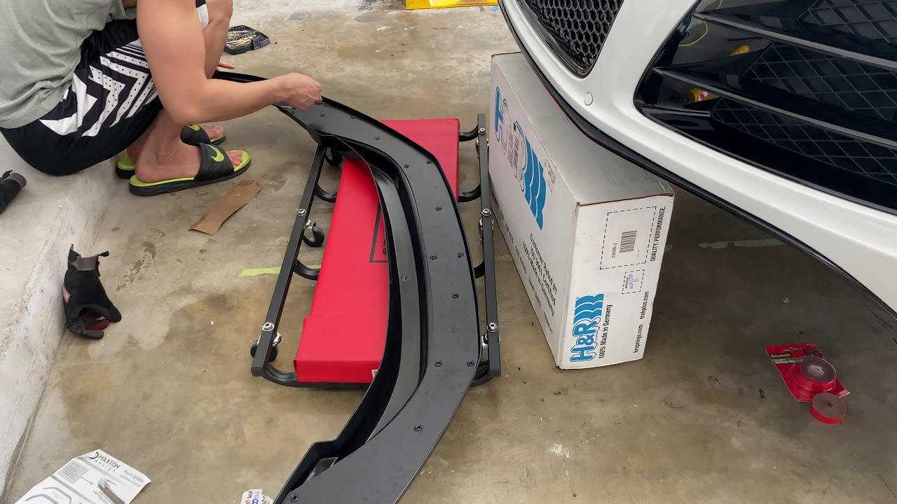 Audi R8 Maxton Design Front Splitter Lip Install