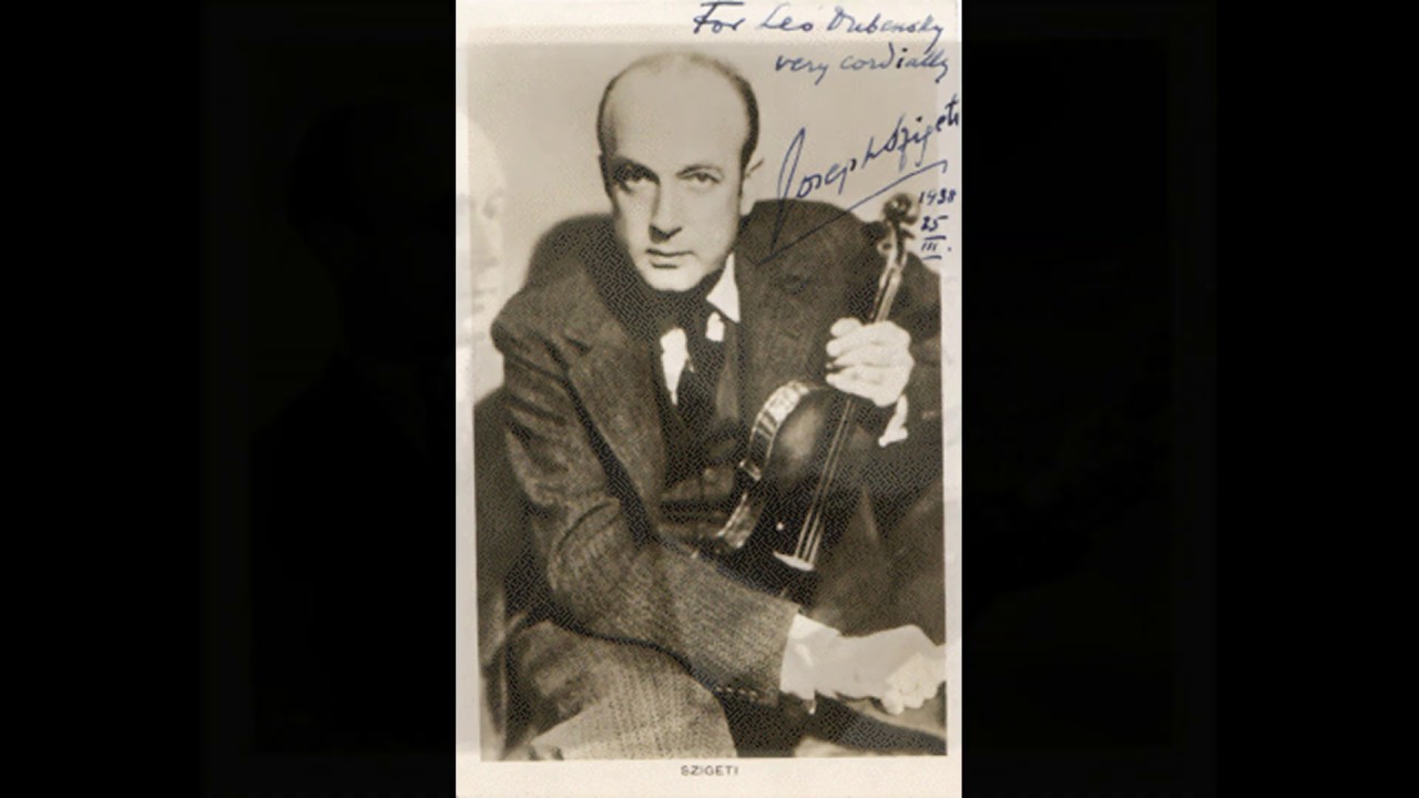Joseph Szigeti - Mendelssohn : Violin Concerto op.64 (1933) 再復刻
