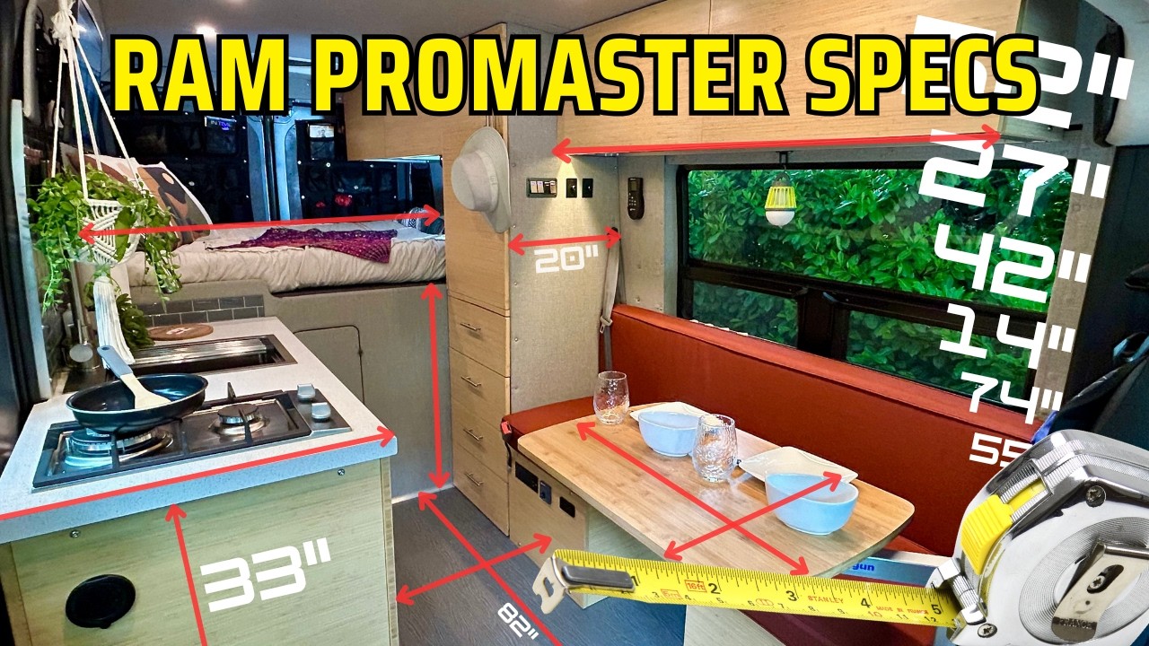 100 замеров внутри моего автодома (технические характеристики Ram ProMaster, которые вам никто не...