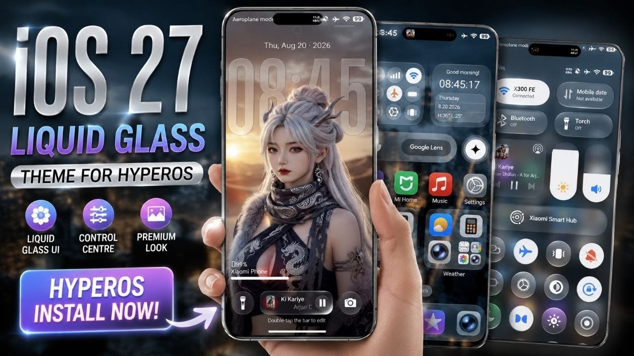 Make HyperOS Look Like iOS 27! 😱 | Liquid Glass Theme for Xiaomi