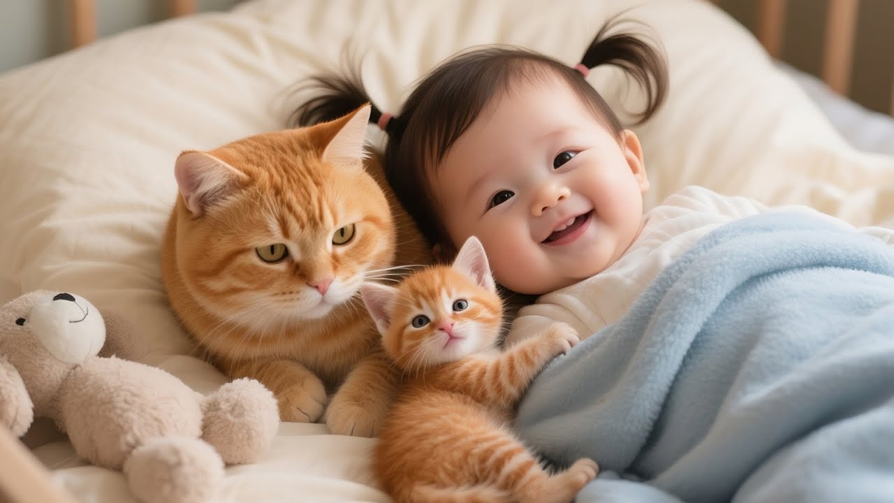 60 Minutes of Calm and Cute Moments Between Babies and Cats