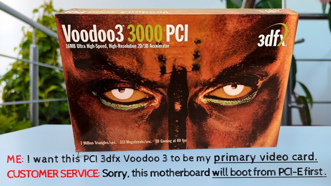 Как я сделал PCI Voodoo 3 основным графическим процессором на ПК с Ryzen 9?