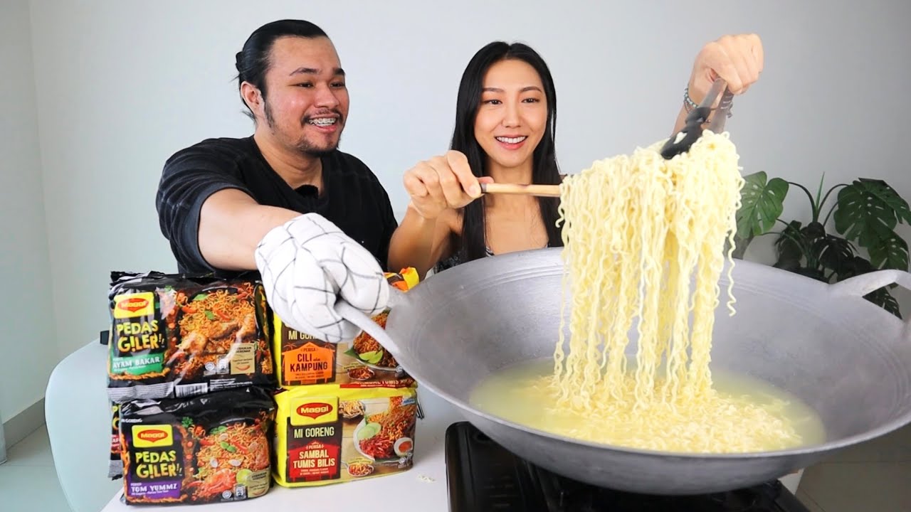 REAL MUKBANG MAGGI DARI MALAYSIA!- Cili Kg, Sambal Tumis, Ayam Bakar, Tomyam, Seafood