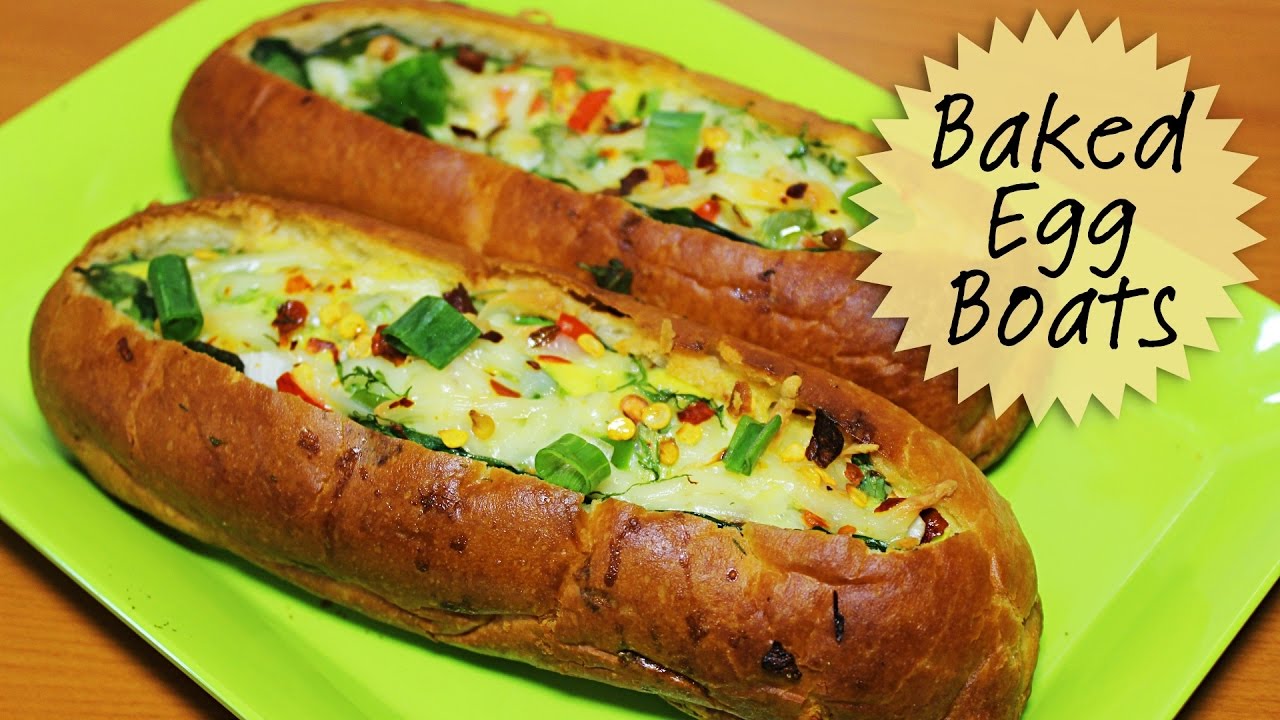 Cheesy Baked Egg Boats | Breakfast Egg Recipes | Egg Boats Recipe | Kanak's Kitchen