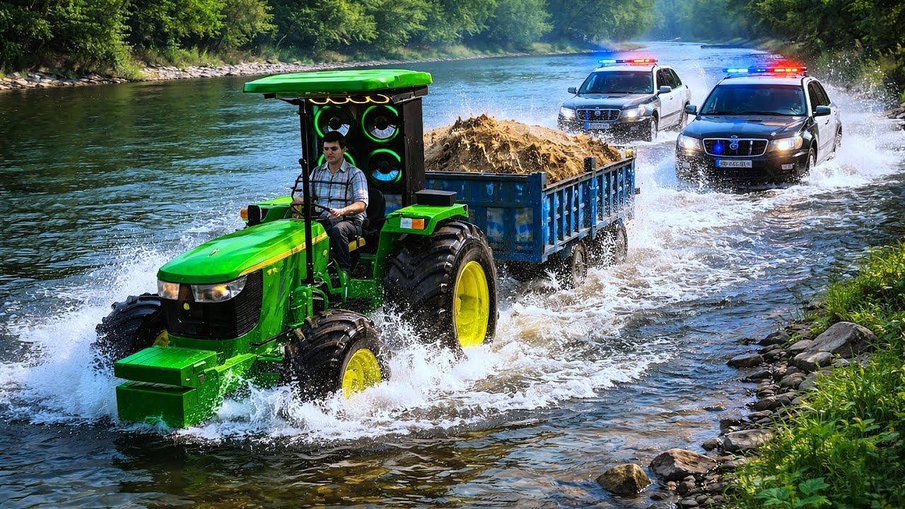 कालू रेत माफिया ( indian game) indian vehicle simulator 3d || John Deere tractor ||police 