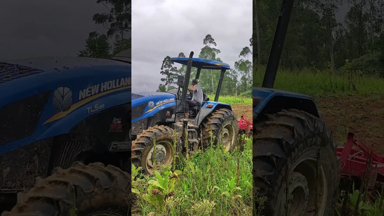 Grade aradora 16x28 com New Holland tl5.80 #agro #farming #farming #agricultura #agriculture #ro&ccedil;a