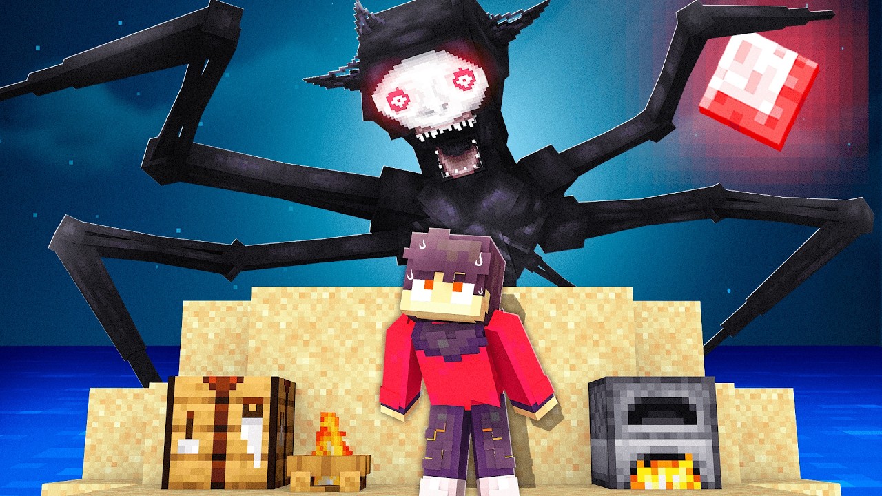 Surviving The GROWLING MAN in Minecraft..