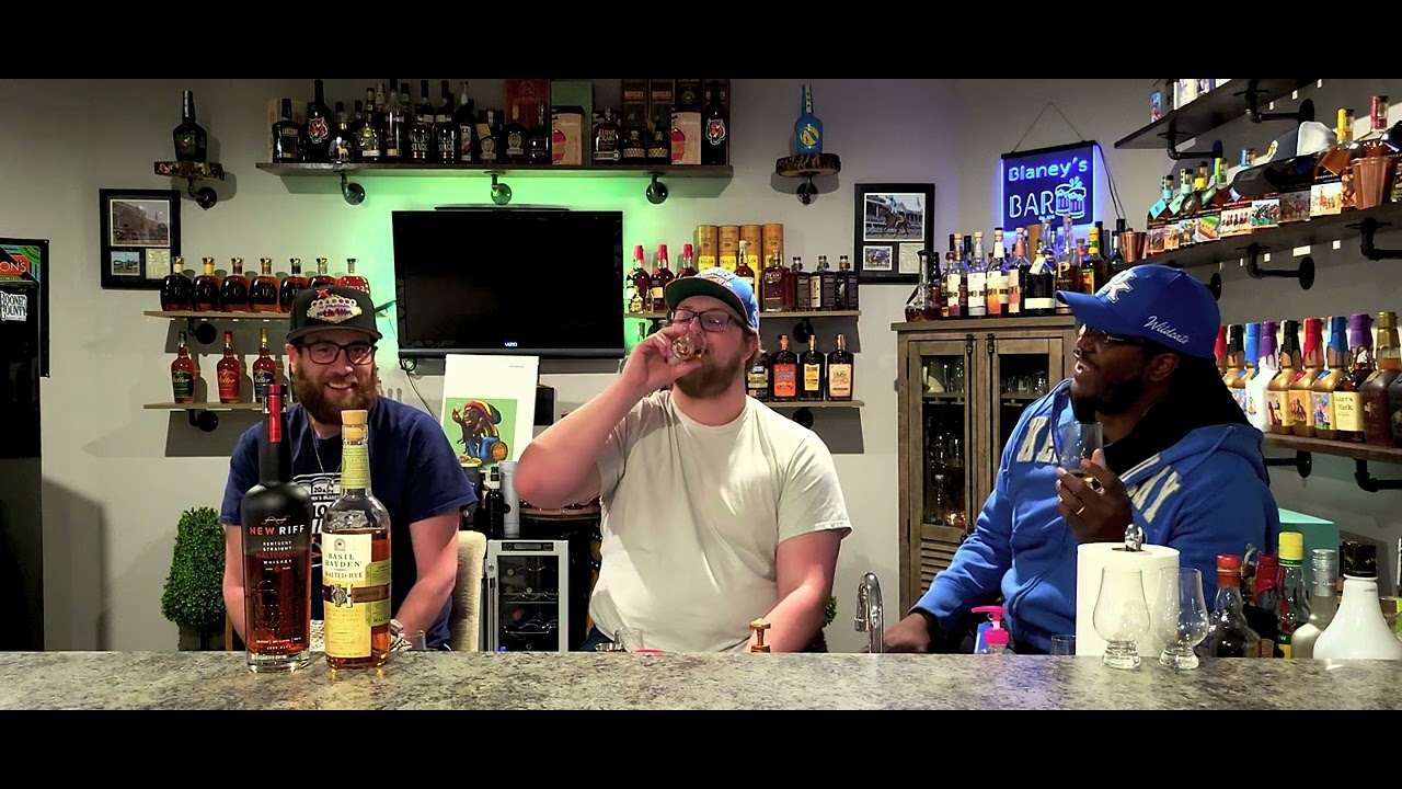 Bourbon sampling New riff 6 year malted rye basil hayden malted rye and New Riff  balboa