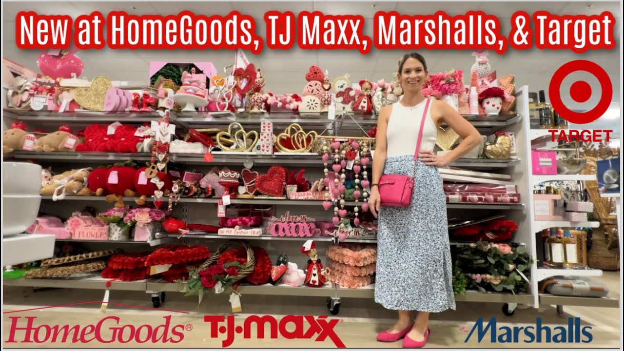 EVERYTHING NEW 💗 HomeGoods, TJ Maxx, Marshalls & Target! Valentine’s Day Shop With Me 2026