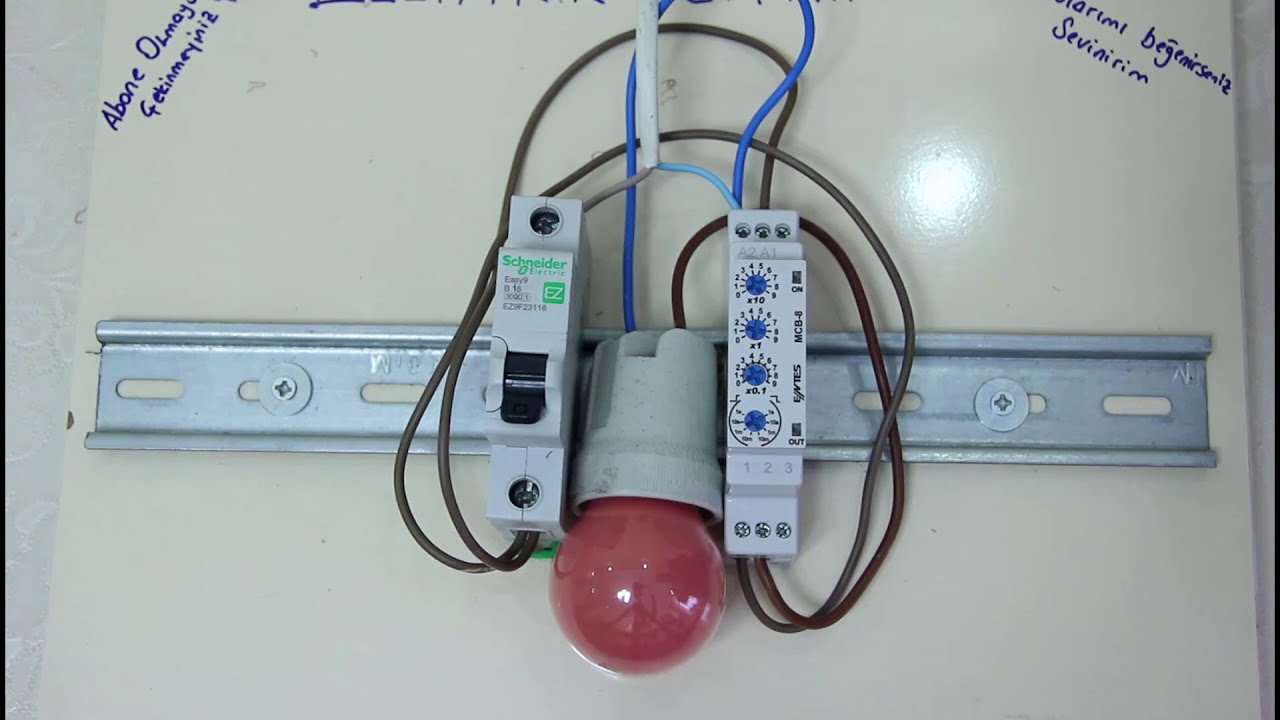 entes mcb-8 zaman rölesi ile lamba çalıştırmak - entes mcb-8 zaman ayarı nasıl yapılır