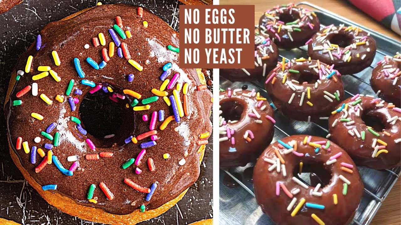 4 ingredient Homemade Chocolate Donuts Recipe| Donuts Without Yeast| Instant Donuts