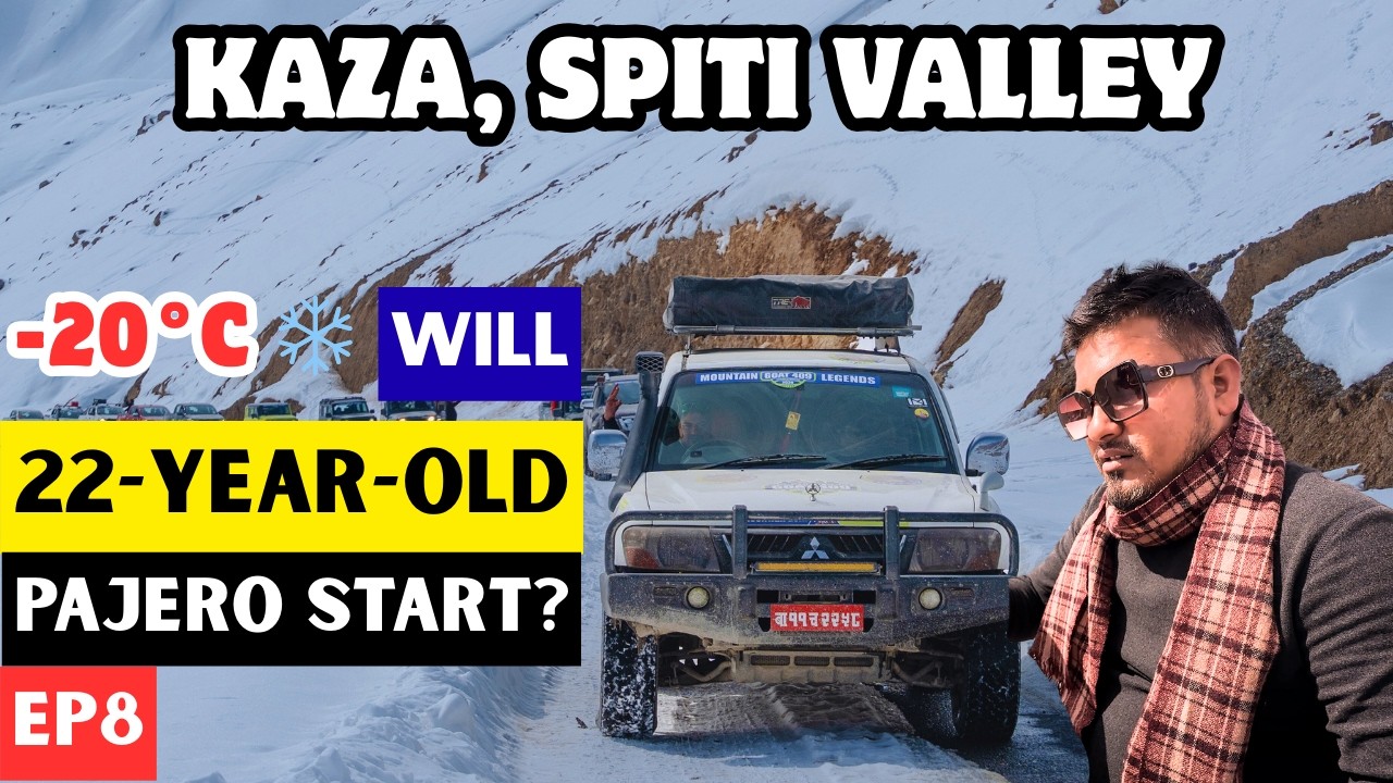 Finally in Kaza, Spiti Valley -20°C ❄️ Will 22-Year-Old Pajero Start? Winter Spiti Expedition | EP8