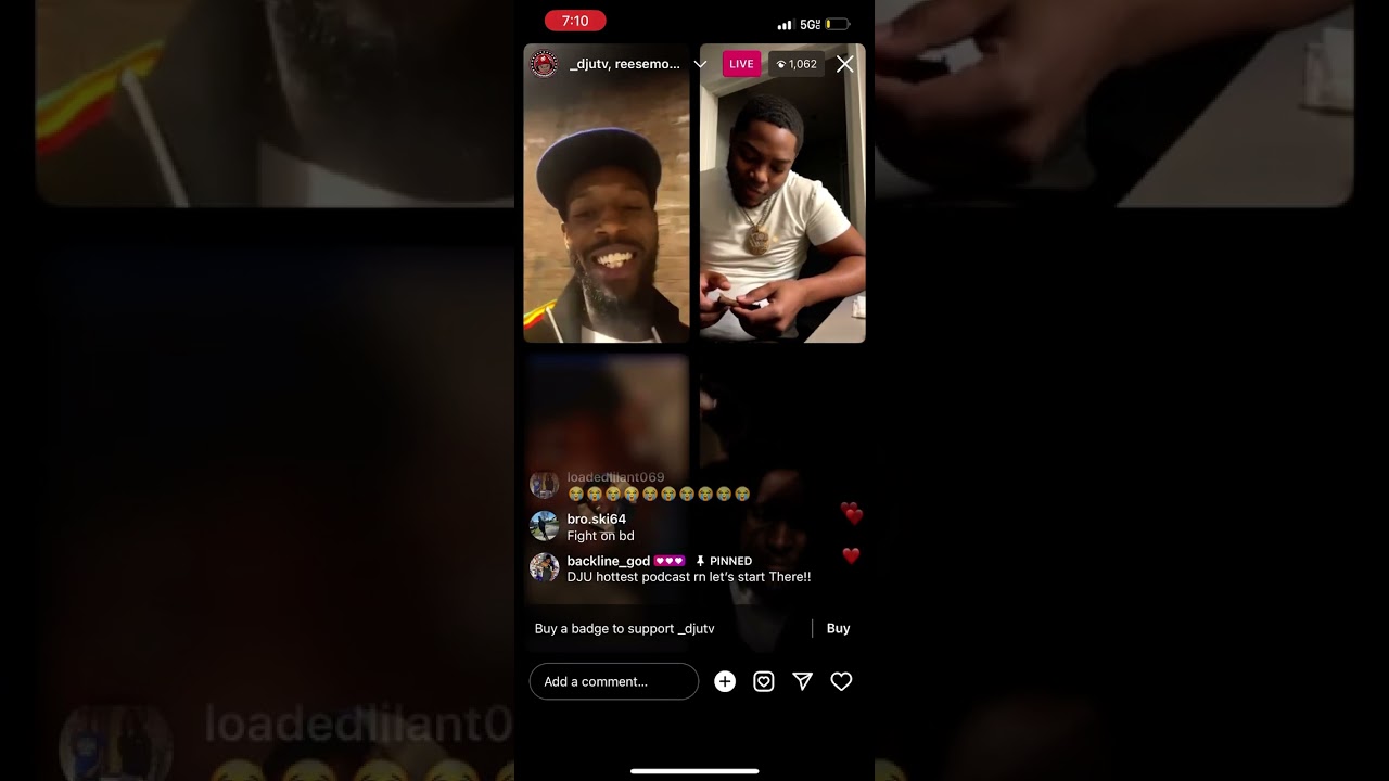DJutv and 16 ShotEm goes back & forth on IG live plus Lil reese, Tay savage