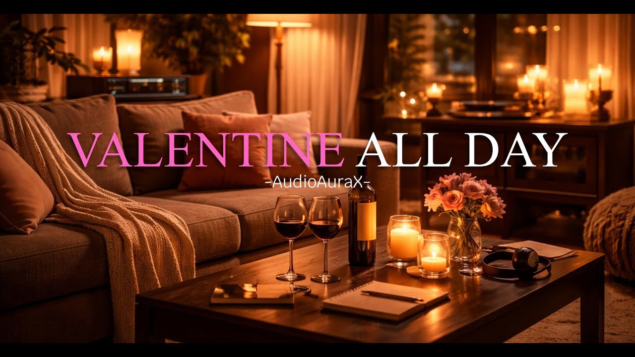AudioAuraX — Valentine All Day 💗 Neo-Soul & R&B Lo-Fi | DAY → NIGHT → AFTER HOURS (No Vocals)