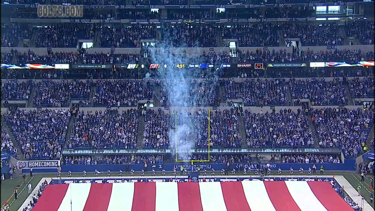 Julia Goodwin sings the National Anthem at Indianapolis Colts Game