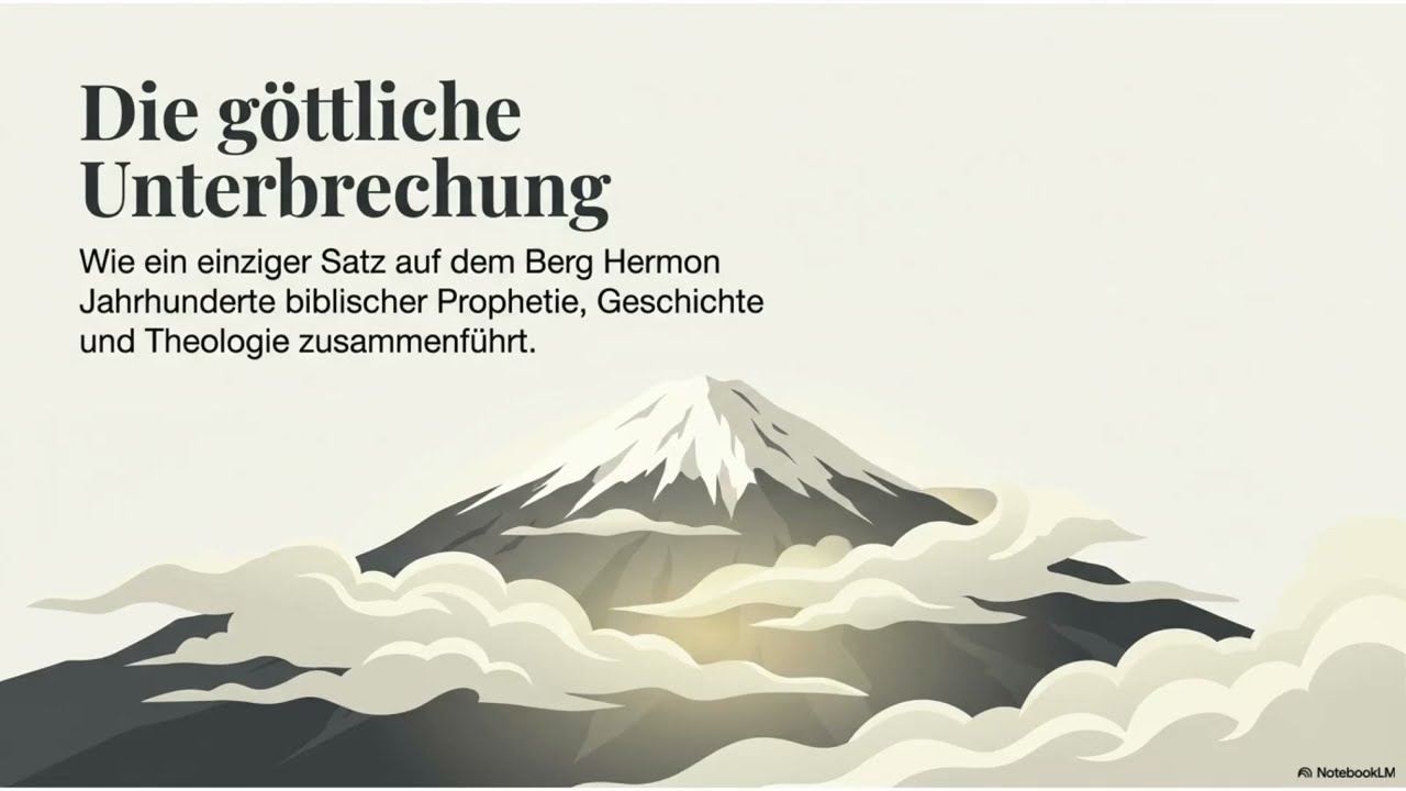 Die Stimme aus der Wolke: Die Verklärung Jesu Christi
