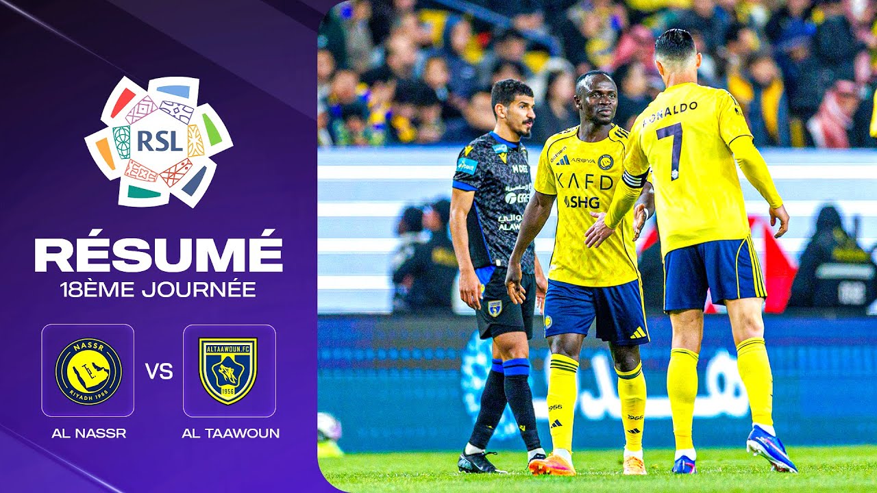 CR7 et ses coéquipiers écrasent Al Taawoun et reprennent la 2e place au classement (SPL J18)