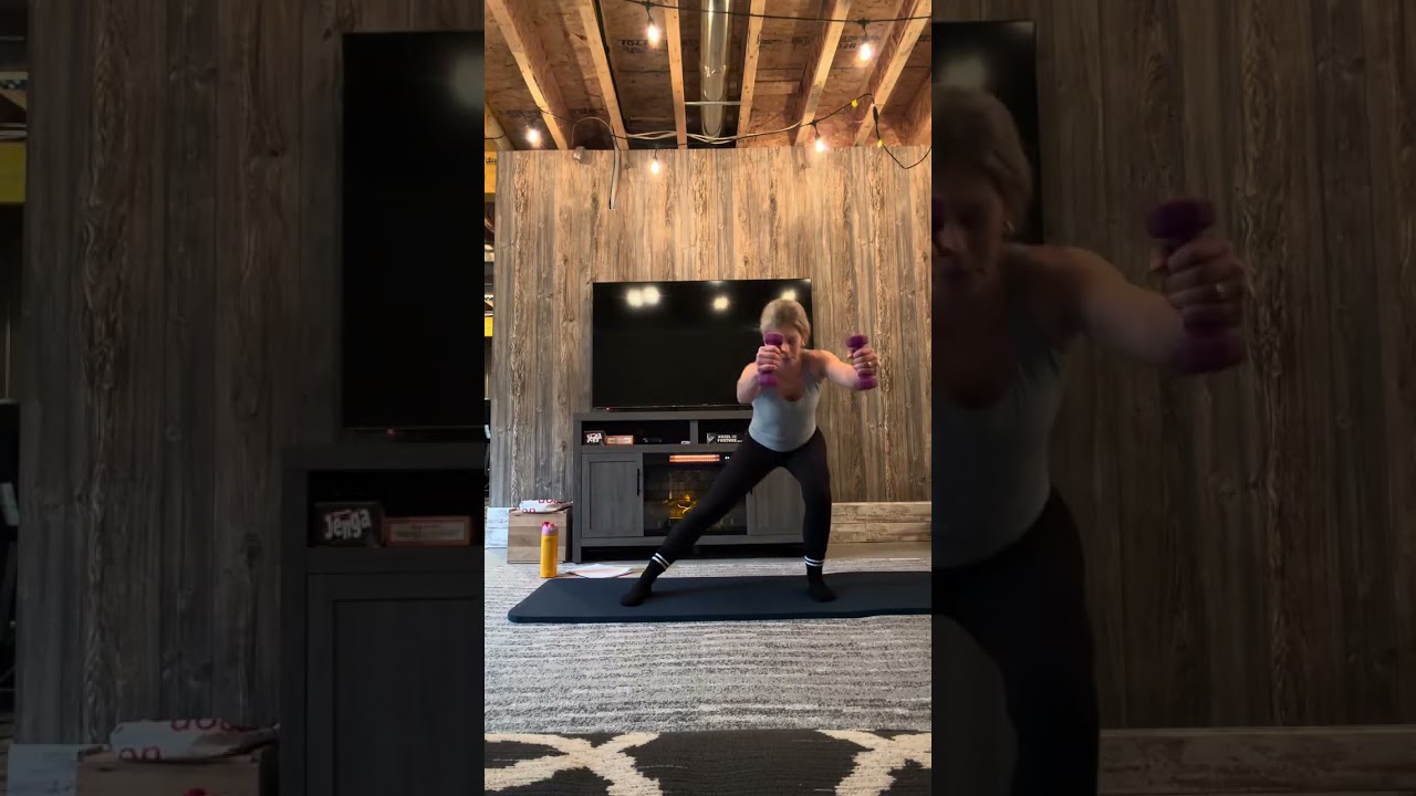 Day 2, 20 min full body, light weights (2 to 5 lbs)