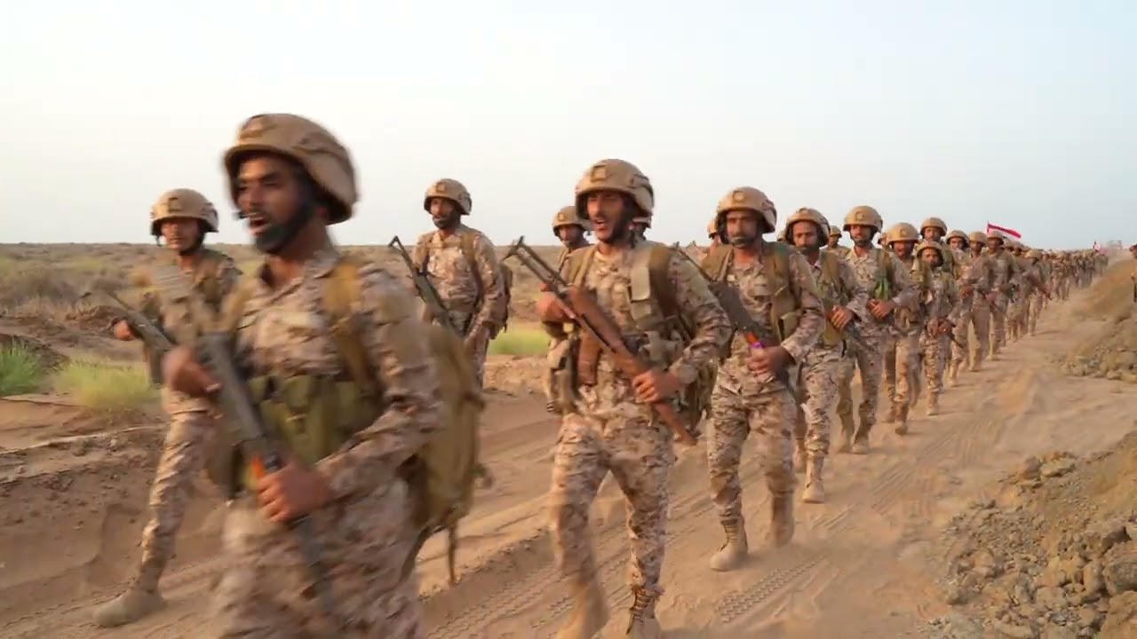 وحدات رمزية بالمنطقة الخامسة تنفذ مسيرا عسكريا لمسافة عشرين كيلو مترا
