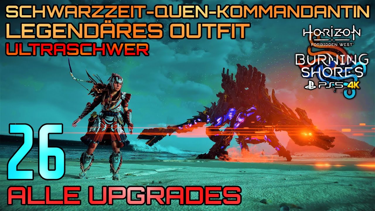 Burning Shores [26] • Schwarzzeit-Quen-Kommandantin [Outfit] • Horizon Forbidden West • Ultraschwer