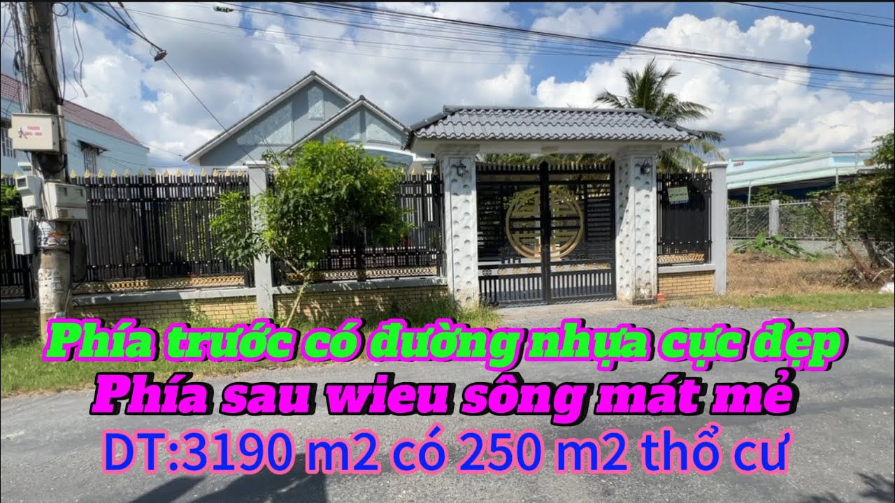 T.2258 nhà vườn miền Tây ao cá phía trước đường nhựa phía sau có wieu sông cực đẹp luôn thổ cư luôn