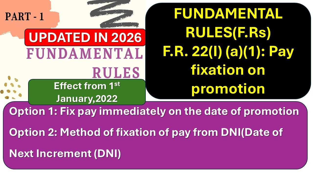 Fundamental Rules (PAY FIXATION): PART-1