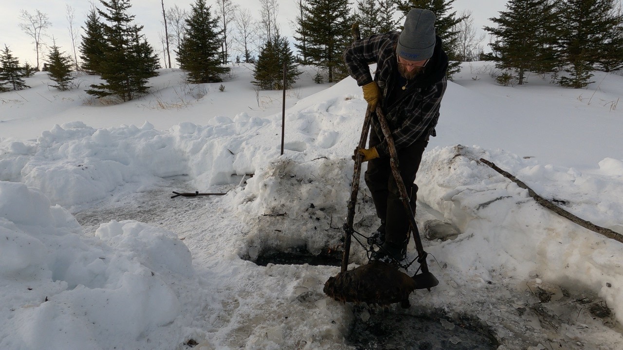 Checking Traps on My 40 Acres | Under Ice Beaver Trapping