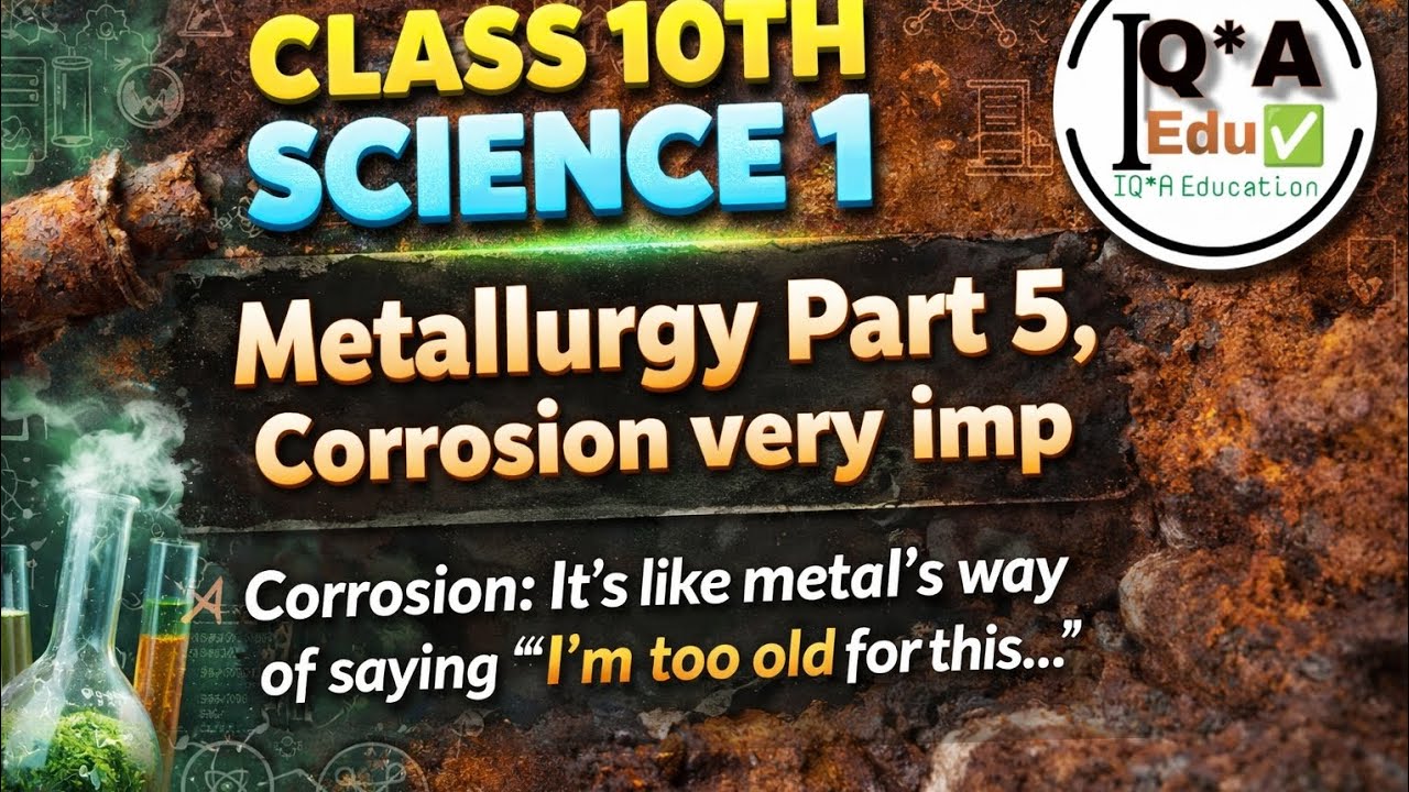 Corrosion 📌 Metallurgy part 5 ✅Class 10th Science 1 📚 #10th #chemistry #10thscience #yt #study 