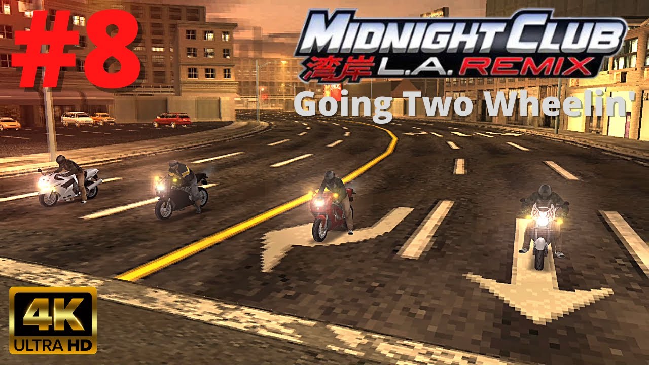 Midnight Club: L.A. Remix [4K60][PSP] - Part 8 - Going Two Wheelin' (Los Angeles)