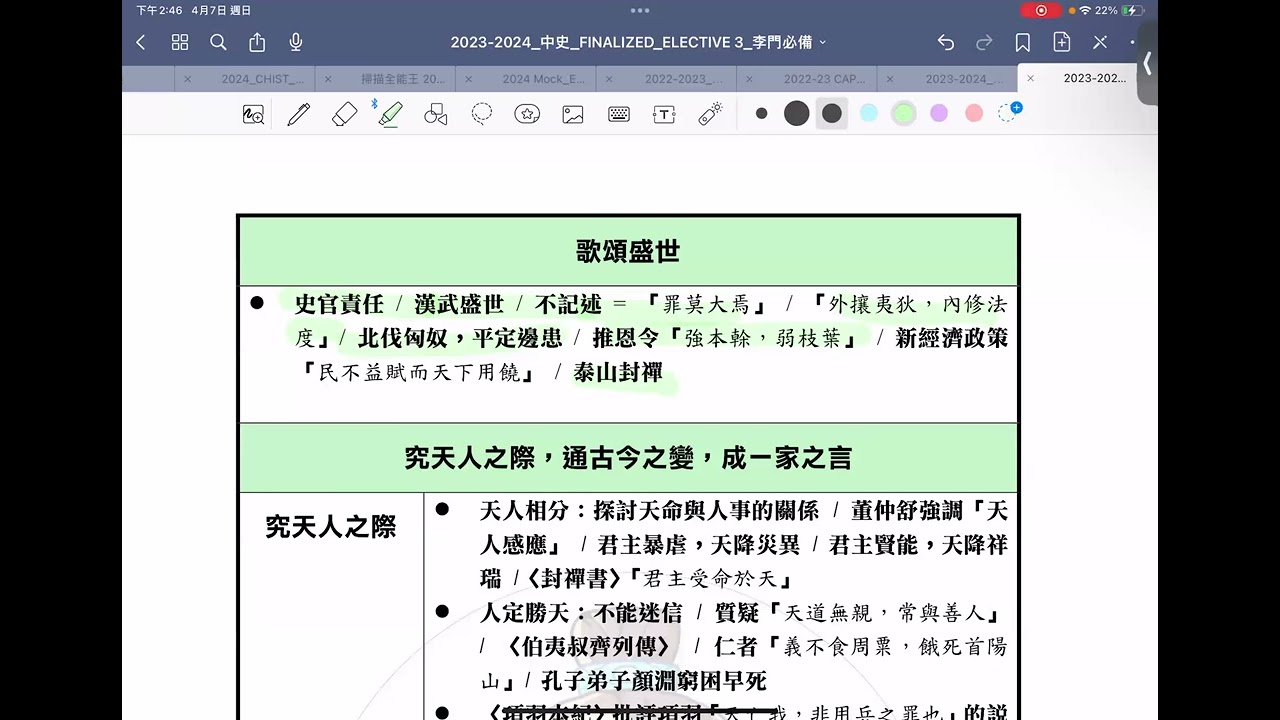 DSE ｜ 時代與知識分子｜ 20分鐘讀完必考司馬遷