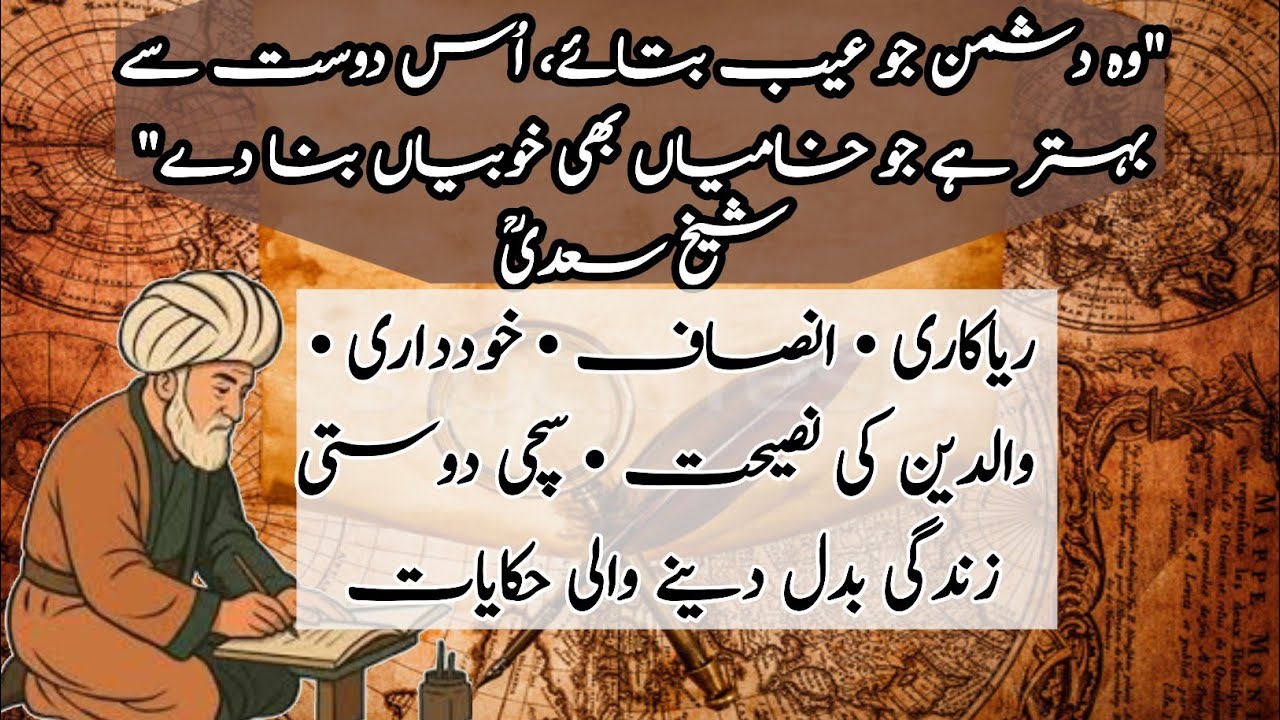 Aqwal e Sheikh Saadi Stories👌 that will change your Life🌎 | حکایاتِ گلستان و بوستان🙏@Hukm_e_Azan-1
